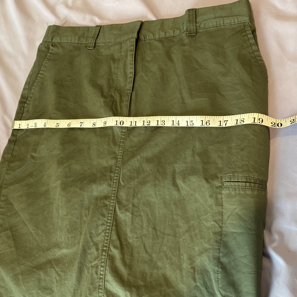 Jaclyn Smith Army Green Skirt With Belt Loops Size Large - Picture 8 of 9